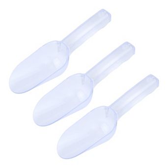 Ice Scoop Easy Clean Plastic Ice Shovel for Candy Buffet Kitchen Popcorn 3 pc 9.1x2.5Inch