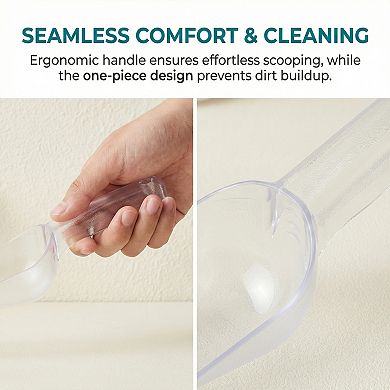Ice Scoop Easy Clean Plastic Ice Shovel for Candy Buffet Kitchen Popcorn 3Pcs 9.1x2.5Inch