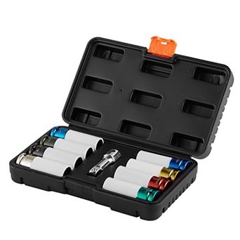 Lug Nut Impact Socket Set for Tire Changes, Drive with Extension Bar