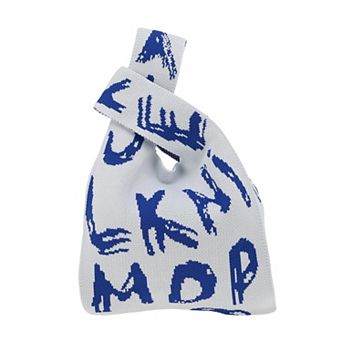 Stylish Letter Knitted Wrist Bag 1 pc