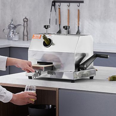 VEVOR Manual Sugar Cane Juicer, 110LBS/H Sugarcane Juice Press with 3 Steel Rollers, 2.4" Inlet