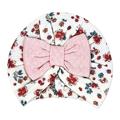 Baby Girls 3 Piece Lightly Quilted Itty Bitty Layette Set, Pink Floral