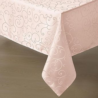Jacquard Damask Tablecloth, Waterproof, Washable Polyester