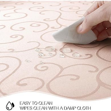 Jacquard Damask Tablecloth, Waterproof, Washable Polyester