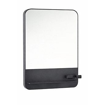 Fogless Shower Mirror with Razor Holder Suction Shaving Mirror Black