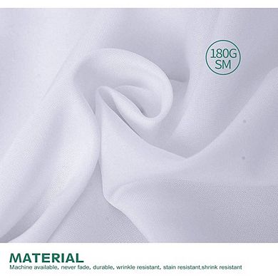 White Round Tablecloth, Durable, Event-Ready, Wedding & Banquet Use
