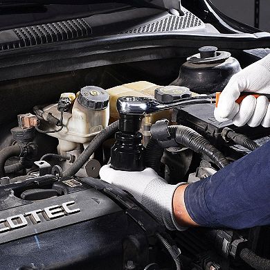 6-Point Impact Socket Set 29-Piece for Heavy-Duty Vehicle Maintenance - Black