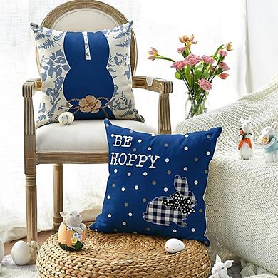Blue Eggs Throw Pillow Covers Set Soft Fabric, Sofa Decor