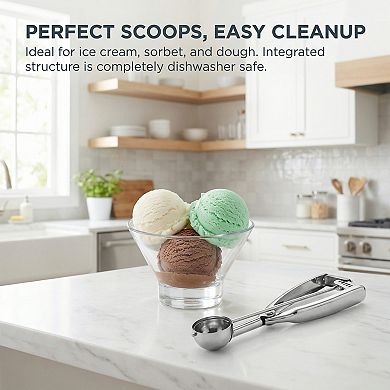Ice Cream Scoop, 1 Pcs Stainless Steel Ice Cream Scooper, Easy Release, Easy Clean