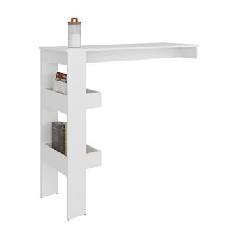 Aurora Kitchen Counter Table Table with Storage Shelf, Modern Design for Kitchen Side Dinning Table.