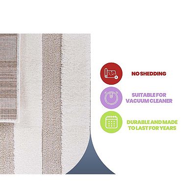 Geometric High-Low Area Rug - 9x12