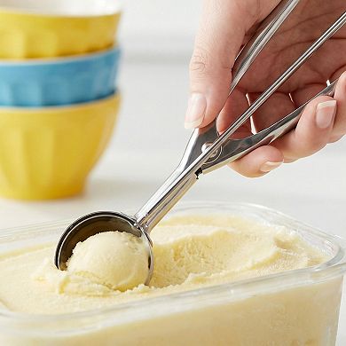 Ice Cream Scoop, 1 Pcs Stainless Steel Ice Cream Scooper, Easy Release, Easy Clean 8.1x1.6Inch