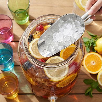 Easy Clean Stainless Steel Ice Scoop for Candy Buffet Kitchen Ice Bucket