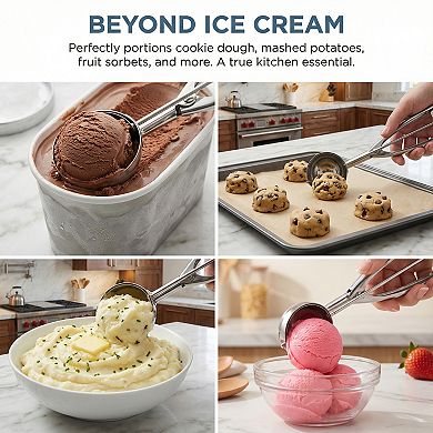Ice Cream Scoop, 1 Pcs Stainless Steel Ice Cream Scooper, Easy Release, Easy Clean 8.3x1.8Inch