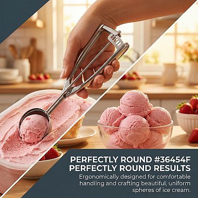 Ice Cream Scoop, 1 Pcs Stainless Steel Ice Cream Scooper, Easy Release, Easy Clean 8.3x1.8Inch