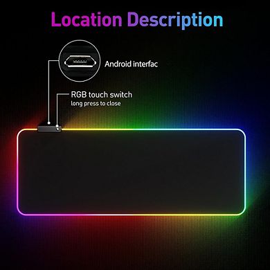RGB LED Gaming Mouse Pad Large Extended Mouse Mat for Keyboard and Mouse