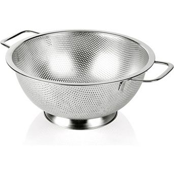 Stainless Steel Colander 3-qt Mesh Strainer for Kitchen Food, Dishwasher Safe