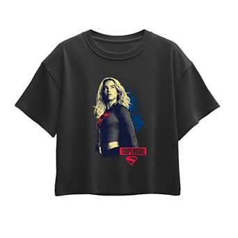 Girls 7-16 DC Comics Supergirl Pop Art Portrait Boxy Tee