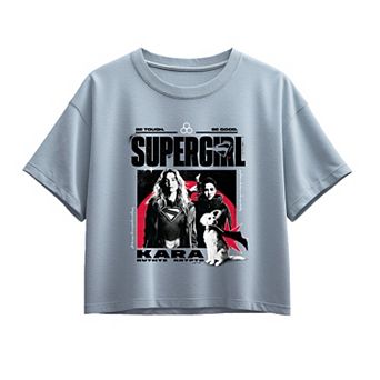 Girls 7-16 DC Comics Supergirl Kara, Ruthye & Krypto Boxy Tee