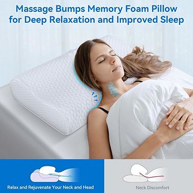 Cervical Memory Foam Pillow for Neck Pain Relief, Cooling Contour Pillow for Side Sleepers