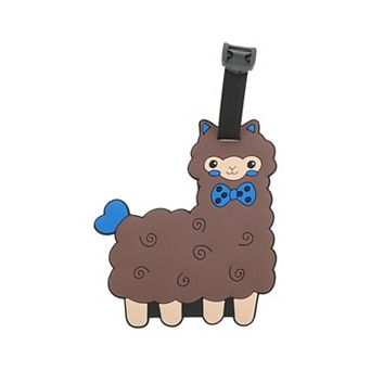 1 pc Alpaca Luggage Tag for Travelling Brown
