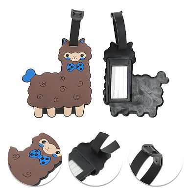 1 Pc Alpaca Luggage Tag for Travelling Brown