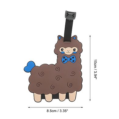 1 Pc Alpaca Luggage Tag for Travelling Brown