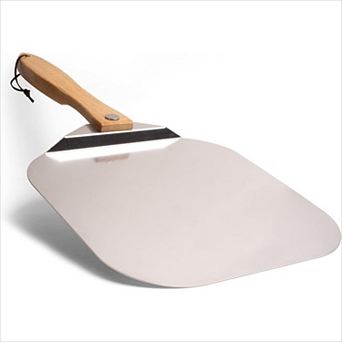 Aluminum Pizza Spatula 12 Inch, Foldable Wood Handle Paddle for Easy Storage Baking