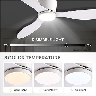 Moooni Smart Low-Profile Ceiling Fan with Light and Remote