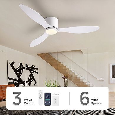 Moooni Smart Low-Profile Ceiling Fan with Light and Remote