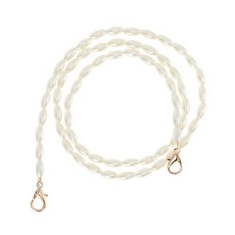 1 pc Bead Handbag Strap White 31.5"