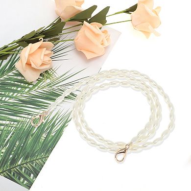 1 Pc Bead Handbag Strap White 31.5"