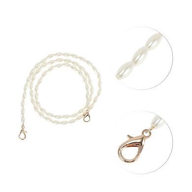 1 Pc Bead Handbag Strap White 31.5"