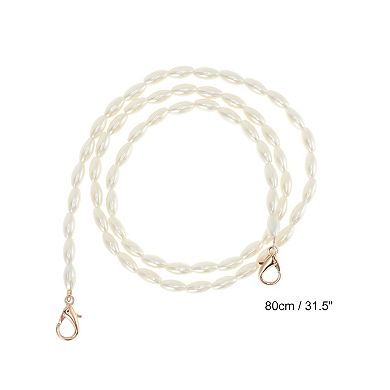 1 Pc Bead Handbag Strap White 31.5"
