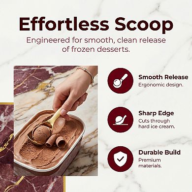 Stainless Steel Ice Cream Scoop for Gelato and Cookie Dough