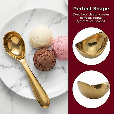 Stainless Steel Ice Cream Scoop for Gelato and Cookie Dough
