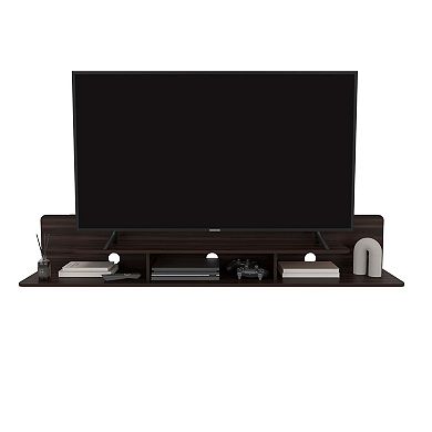 Marquis Floating TV Stand with Open Shelves, Modern Media Console for Living Room.