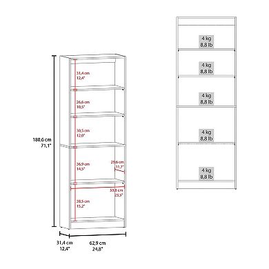 Home Two Door Bookcase, 2 Open Shelves And Concealed Storage