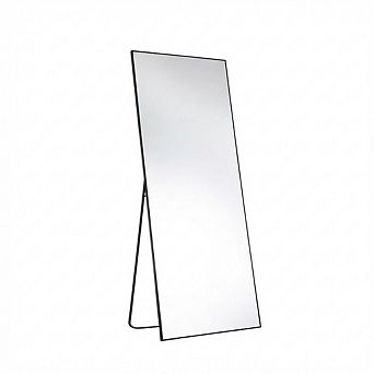 Floor Standing Full Length Mirror Wall Mirror with Stand, Aluminum Alloy Thin Frame