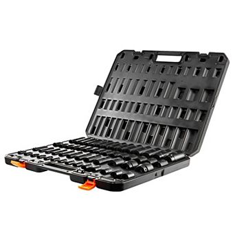 59 pc Socket Set with SAE and Metric Sockets, Extensions, and Adapters