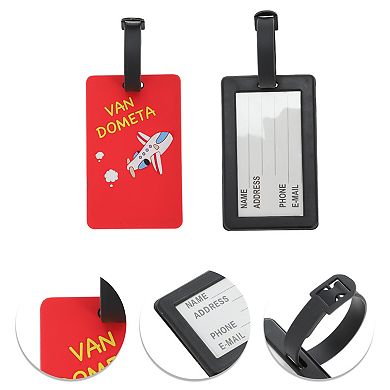 1 Pc Cartoon Letter Airplane Luggage Tag for Travel Red