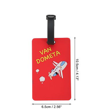 1 Pc Cartoon Letter Airplane Luggage Tag for Travel Red