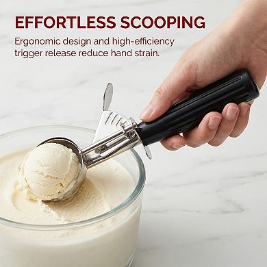 Ice Cream Scoop, 1 Pcs Stainless Steel Ice Cream Scooper, Ergonomic Handle 8x1.9Inch