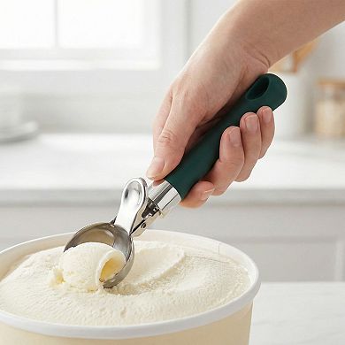 Ice Cream Scoop Stainless Steel Ice Cream Scooper Ergonomic Handle Easy Release 1Pcs