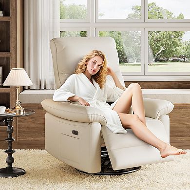 Power Swivel Recliner Chair with USB Ports