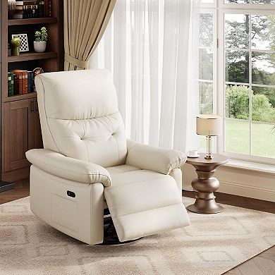 Power Swivel Recliner Chair with USB Ports