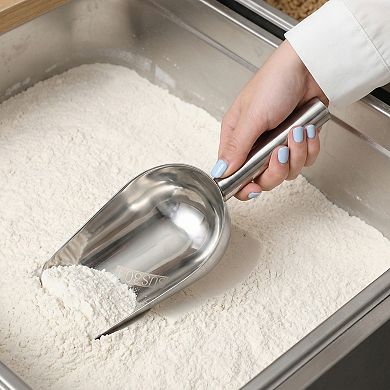 Easy Clean Stainless Steel Ice Scoop for Candy Buffet Kitchen Ice Bucket 1Pcs 9.4x3.5Inch