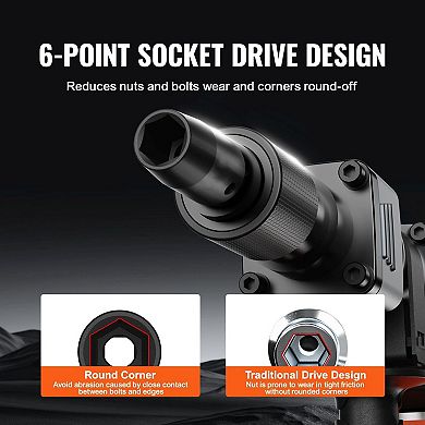 Drive SAE Impact Socket Set, 12-Piece Cr-Mo Alloy Steel with Metal Case