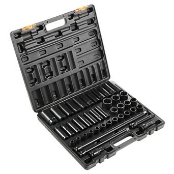 43 pc Drive Impact Socket Set 930 mm with Ratchet and Storage Case