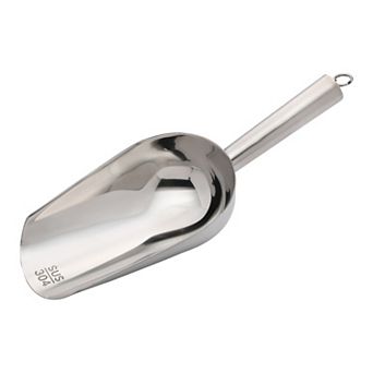 Easy Clean Stainless Steel Ice Scoop for Candy Buffet Kitchen Ice Bucket 1 pc 9.8x3.5Inch